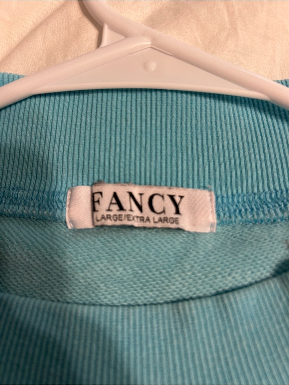 Fancy Light Blue Women’s Pullover Sweatshirt - Picture 5 of 8